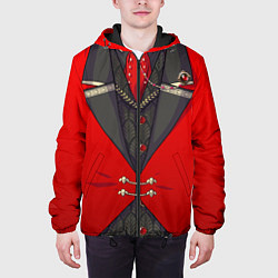 Куртка с капюшоном мужская Алый фрак, цвет: 3D-черный — фото 2