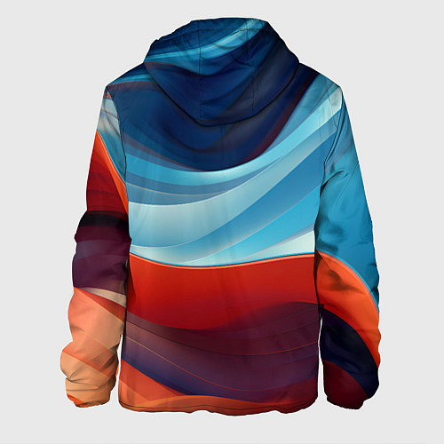 Мужская куртка Абстракция в контрасте / 3D-Белый – фото 2