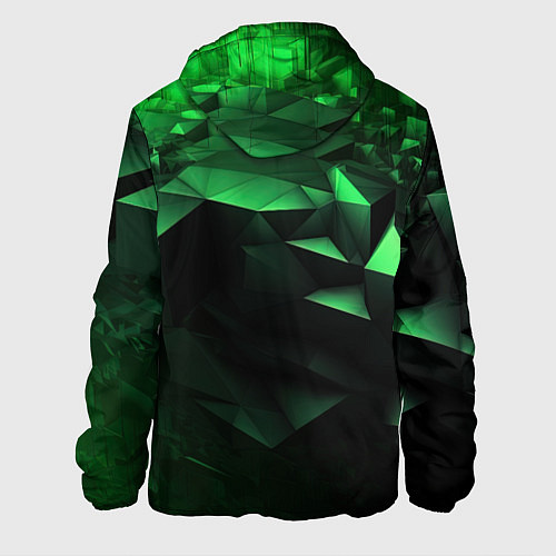 Мужская куртка Видение зеленого в абстракции / 3D-Белый – фото 2