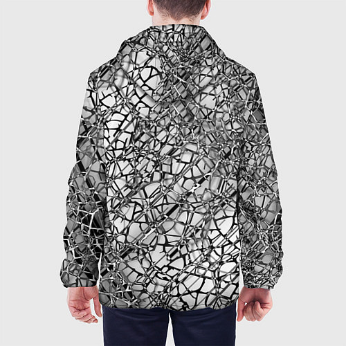 Мужская куртка Разбитое зеркало / 3D-Черный – фото 4