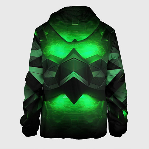 Мужская куртка Абстрактное царство зелени / 3D-Черный – фото 2