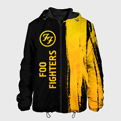 Куртка с капюшоном мужская Foo Fighters - gold gradient по-вертикали, цвет: 3D-черный