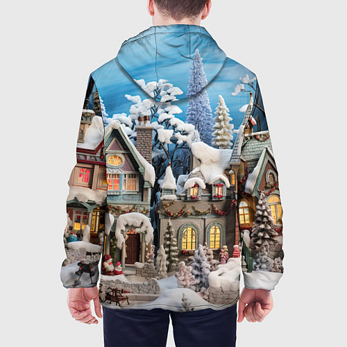 Мужская куртка Северное сияние торжества / 3D-Черный – фото 4