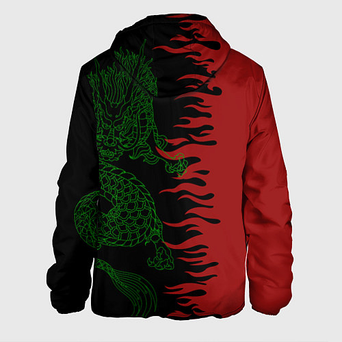 Мужская куртка Зеленый дракон - 2024 / 3D-Белый – фото 2
