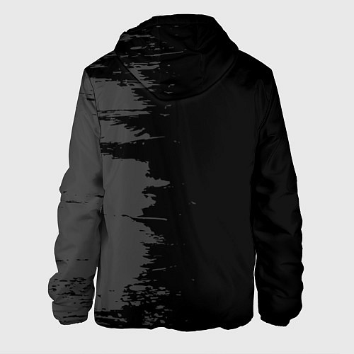 Мужская куртка Poppy Playtime glitch на темном фоне по-вертикали / 3D-Черный – фото 2