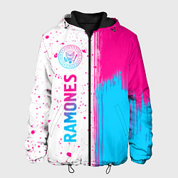 Мужская куртка Ramones neon gradient style по-вертикали