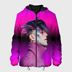 Куртка с капюшоном мужская Lil Peep фиолетовый лук, цвет: 3D-черный