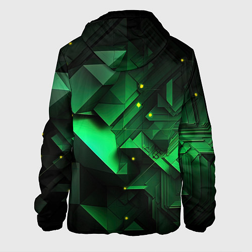 Мужская куртка Визуальные иллюзии в геометрии / 3D-Белый – фото 2