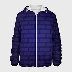 Куртка с капюшоном мужская Фиолетовая кирпичная стена, цвет: 3D-белый