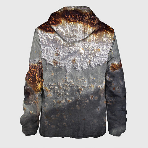 Мужская куртка Коррозия металла гранж текстура / 3D-Белый – фото 2
