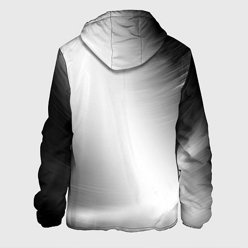 Мужская куртка Powerwolf glitch на светлом фоне вертикально / 3D-Белый – фото 2