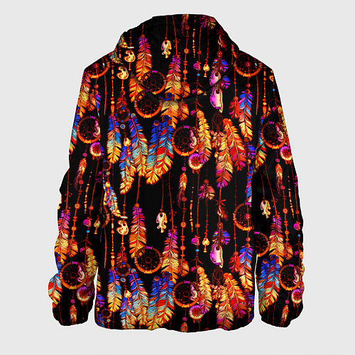 Мужская куртка Ловцы снов с яркими перьями / 3D-Черный – фото 2