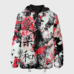 Мужская куртка Японский стиль иероглифы