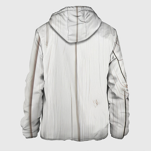 Мужская куртка Текстура дерева - нейросеть / 3D-Белый – фото 2