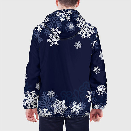 Мужская куртка Воздушные снежинки / 3D-Черный – фото 4