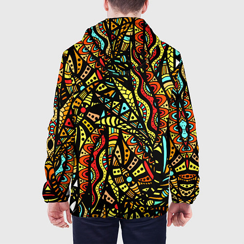 Мужская куртка Африканская живопись / 3D-Черный – фото 4