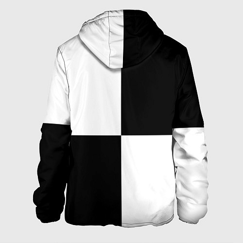 Мужская куртка Шахматы - ферзь / 3D-Белый – фото 2