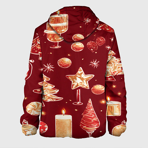 Мужская куртка Новогодний и рождественский узор / 3D-Черный – фото 2