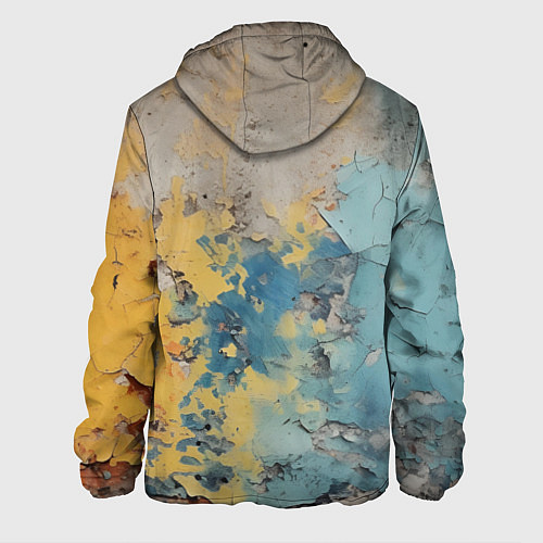 Мужская куртка Гранжевая стена с краской / 3D-Белый – фото 2