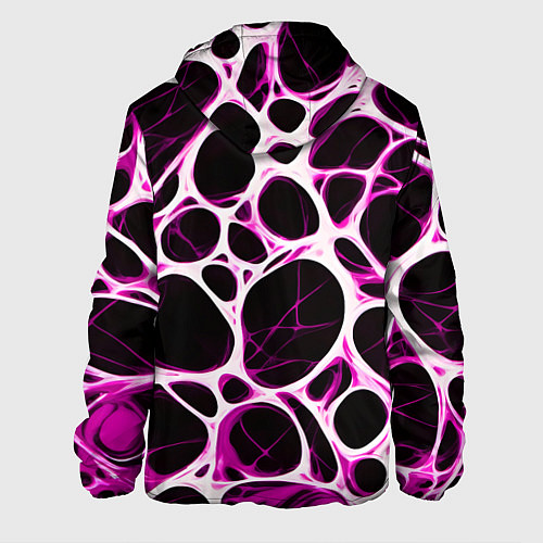 Мужская куртка Розовая морская волна / 3D-Белый – фото 2