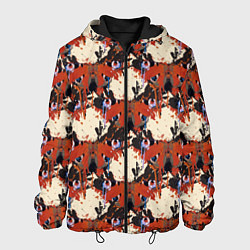 Куртка с капюшоном мужская Абстрактный узор бабочки, цвет: 3D-черный
