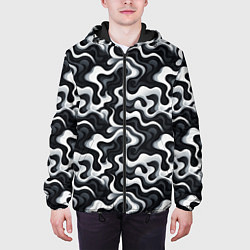 Куртка с капюшоном мужская Краски чужих миров, цвет: 3D-черный — фото 2