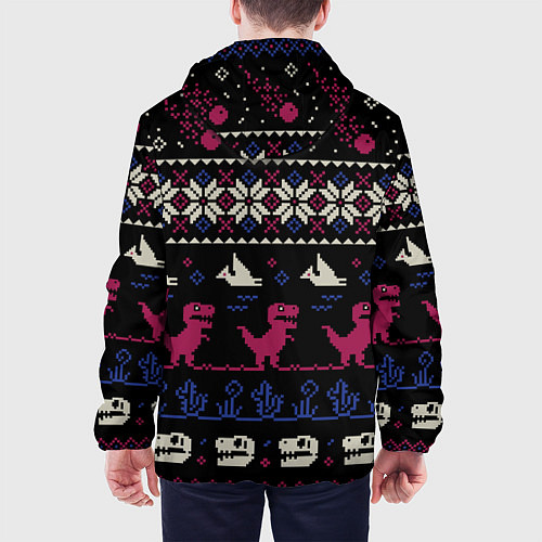 Мужская куртка Доисторический свитер / 3D-Черный – фото 4