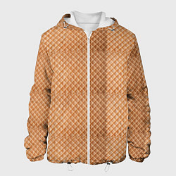 Куртка с капюшоном мужская Сладкая вафелька, цвет: 3D-белый