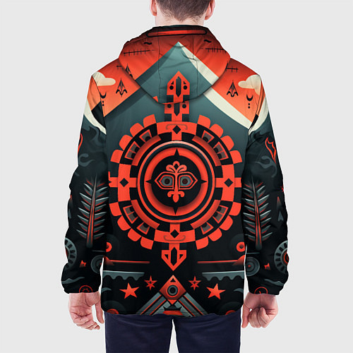 Мужская куртка Рисунок в стиле американских индейцев / 3D-Черный – фото 4