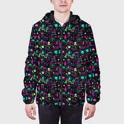 Куртка с капюшоном мужская Cyberspace, цвет: 3D-черный — фото 2