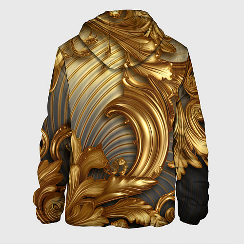 Мужская куртка Золотая текстура и абстракции / 3D-Белый – фото 2