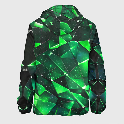 Мужская куртка Зелёное разбитое стекло / 3D-Белый – фото 2