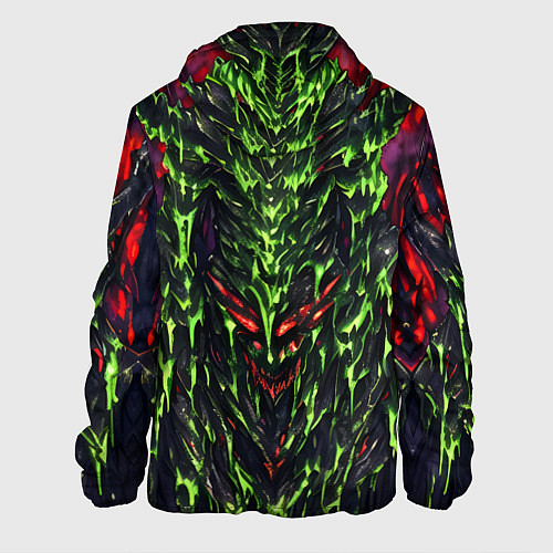 Мужская куртка Green and red slime / 3D-Белый – фото 2