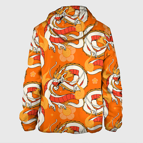 Мужская куртка Оранжевый дракон 2024 / 3D-Белый – фото 2