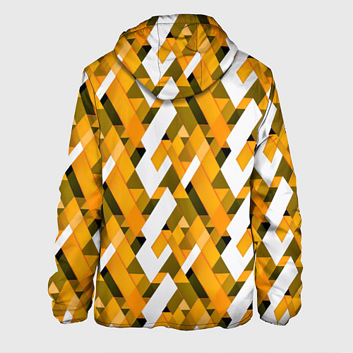 Мужская куртка White and yellow shapes / 3D-Белый – фото 2