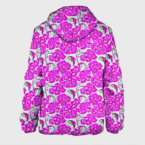 Мужская куртка Розовая гжель / 3D-Черный – фото 2