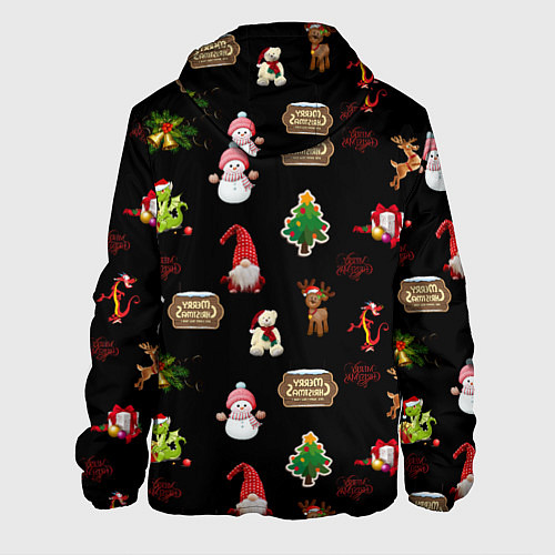 Мужская куртка Много новогодних игрушек / 3D-Белый – фото 2