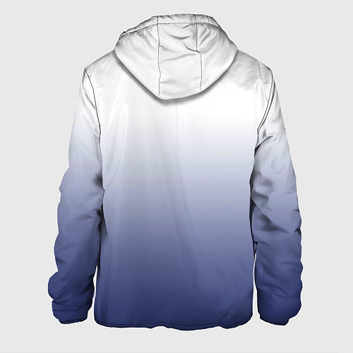 Мужская куртка Туманный градиент бело-синий / 3D-Белый – фото 2