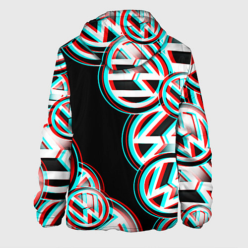 Мужская куртка Volkswagen glitch pattern / 3D-Черный – фото 2