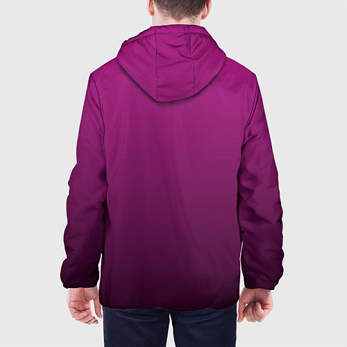 Мужская куртка Вишневый и черный градиент / 3D-Черный – фото 4