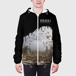 Куртка с капюшоном мужская STALKER 2 выход из тоннеля, цвет: 3D-белый — фото 2