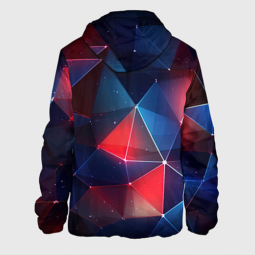 Мужская куртка Синяя геометрическая абстракция / 3D-Черный – фото 2