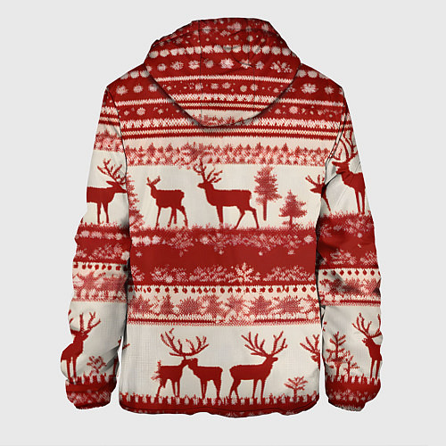 Мужская куртка Красные олени / 3D-Белый – фото 2