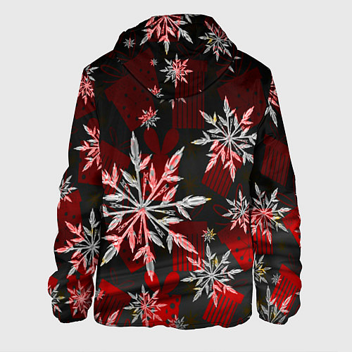 Мужская куртка Рождественские снежинки / 3D-Белый – фото 2