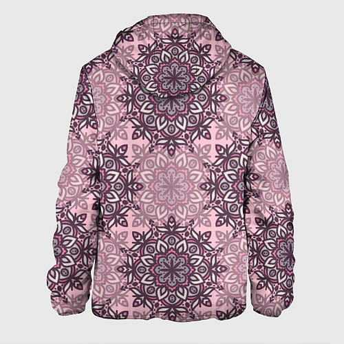 Мужская куртка Розовый паттерн с мандалами / 3D-Белый – фото 2