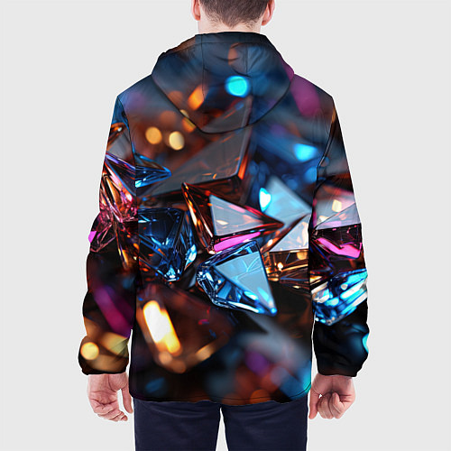 Мужская куртка Разноцветные стекла / 3D-Черный – фото 4