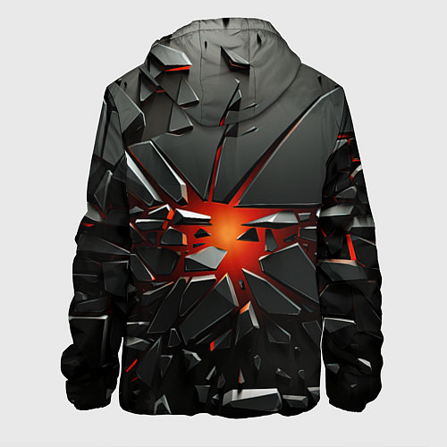 Мужская куртка Взрыв и черные камни / 3D-Белый – фото 2