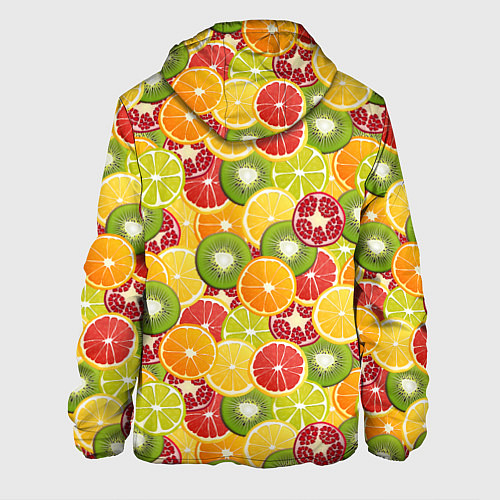 Мужская куртка Фон с экзотическими фруктами / 3D-Черный – фото 2