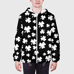 Куртка с капюшоном мужская Black clover pattern anime, цвет: 3D-белый — фото 2