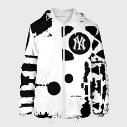 Куртка с капюшоном мужская New York yankees - baseball team pattern, цвет: 3D-белый